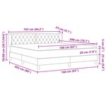 Lit à sommier tapissier avec matelas vert foncé 160x200 cm velours