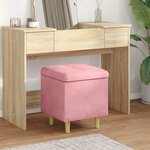 vidaXL Ottoman avec rangement 40 x 40 x 45 cm Velours
