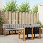 vidaXL Ensemble de canapés d'extérieur 8 pc Gris Naturel et Clair