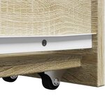 vidaXL Armoire de salle de bain étroite avec roulettes chêne sonoma