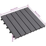 vidaXL Carreau de terrasse 10 Pièces Gris 30 x 30 cm Bois d'acacia
