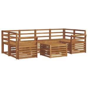 vidaXL Ensemble de canapés d'extérieur 7 pc Naturel