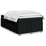 vidaXL Sommier à lattes de lit avec matelas Noir 120x200 cm Tissu