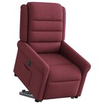 vidaXL Fauteuil inclinable électrique rouge bordeaux tissu