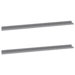 vidaXL Étagères murales 2 Pièces Gris 115x9x3 cm