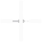vidaXL Pied de table à manger en forme d'araignée  blanc  85 x 85 x (72-73) cm  acier