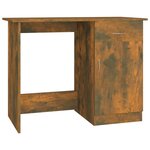 Bureau table poste de travail meuble d'ordinateur informatique étude chêne fumé 100 x 50 x 76 cm bois d'ingénierie brun 02_0023565