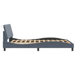 vidaXL Cadre de lit avec tête de lit Gris foncé 140x190 cm Velours
