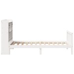vidaXL Lit bibliothèque sans matelas blanc 75x190cm bois de pin massif