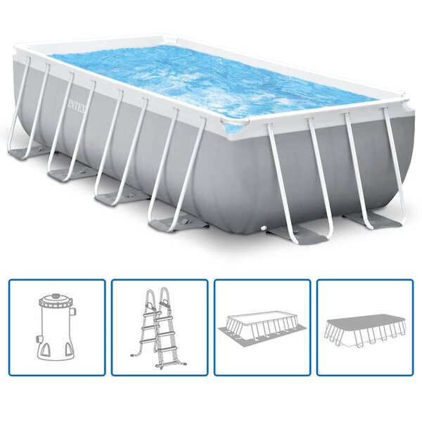 Intex Jeu de piscine rectangulaire Prism Frame 488x244x107 cm 26792GN
