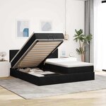 VidaXL Cadre de lit ottoman avec matelas noir 200x200cm velours