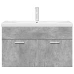 vidaXL Armoire lavabo de salle de bain avec bassin intégré et robinet