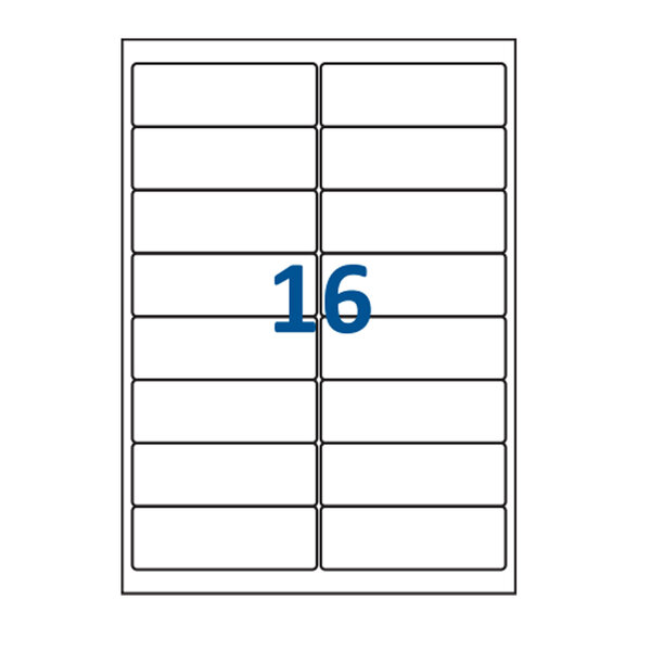 Lot de 200 Planches étiquettes autocollantes blanches sur feuille A4 : 99 x 33 9 mm (16 étiquettes par feuille  spéciales bons de transport)