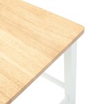 VidaXL Tabourets de bar 2 Pièces blanc bois massif d'hévéa