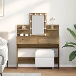 vidaXL Coiffeuse chêne artisanal 100 x 40 x 130 cm Bois d'ingénierie