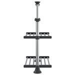 vidaXL Étagère de cuisine 50x25x(50-70) cm aluminium