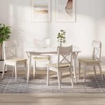 vidaXL Coussins de siège 4 Pièces Crème 40 x 40 x 3 cm tissu