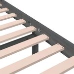 vidaXL Cadre de lit sans matelas gris bois massif 150x200 cm