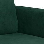 vidaXL Canapé à 2 places Vert foncé 140 cm Velours
