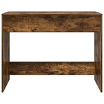 vidaXL Bureau avec tiroir avec tiroir Chêne Fumé 100 x 50 x 78 cm