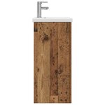 vidaXL Meuble de salle de bain avec évier Bois ancien