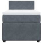 vidaXL Sommier à lattes de lit et matelas Gris foncé 90x190 cm Velours