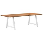 vidaXL Table à manger marron clair bois de chêne massif rectangulaire