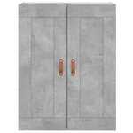 vidaXL Armoires murales 2 Pièces gris béton bois d'ingénierie
