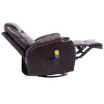 vidaXL Fauteuil à bascule de massage Marron Similicuir