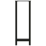 vidaXL Pieds de table de bar Noir 2 pièces 50 x (110-111) cm Acier
