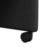 vidaXL Chaises de Salle à Manger avec Roues 2 Pièces Noir 58 x 65 x 94 cm