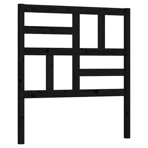 vidaXL Tête de lit Noir 96x4x104 cm Bois massif de pin