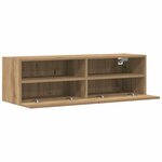 vidaXL Cabinet TV Mural 2 Pièces chêne artisanal 100x30x30cm