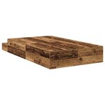 vidaXL Cadre de lit avec rangement avec tiroir Bois Ancien 120 cm
