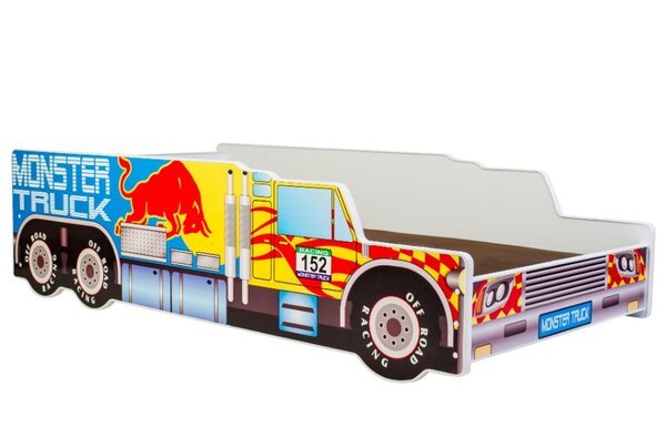 Lit simple enfant  MONSTER TRUCK 160 avec matelas