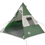 vidaXL Tente de camping tipi 7 personnes vert imperméable