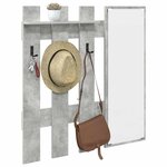 vidaXL Porte-manteau mural Montage mural Gris Béton 100 x 10 x 100 cm