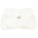 vidaXL Coussin pour le cou Blanc 58 x 37 5 x 12 cm Polyester