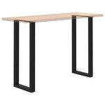 vidaXL Pieds de table de bar en U  2 pièces  noir  50 x (110-111) cm  acier
