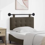 vidaXL Tête de lit suspendue Avec lumière LED Gris Simili cuir