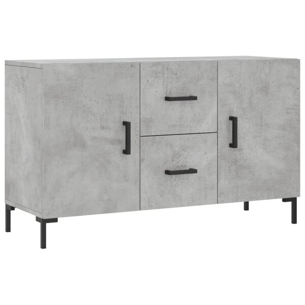 vidaXL Buffet gris béton 100x36x60 cm bois d'ingénierie