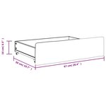 vidaXL Tiroirs de lit 2 Pièces gris clair bois d'ingénierie et tissu