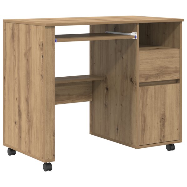 vidaXL Bureau en Chêne Artisanal Chêne artisanal Bois d'ingénierie Moyen