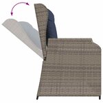 vidaXL Banc de jardin Gris polyrotin