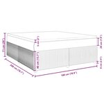 vidaXL Sommier à lattes de lit avec matelas Bleu 180x200 cm Tissu