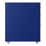 Caisson de bureau armoire meuble de rangement à roulettes acier 48 x 28 x 41 cm bleu 03_0009117