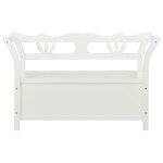 vidaXL Banc Blanc 107x45x75 5 cm Bois de sapin solide