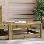 vidaXL Repose-pied de jardin 70x70x30 cm bois de pin imprégné