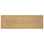 vidaXL Tapis de zone Beige 80 x 250 cm Jute