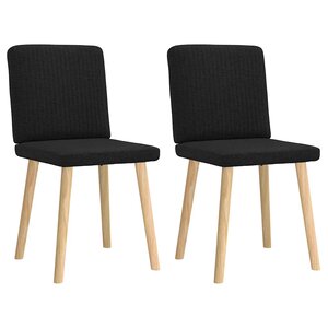 vidaXL Chaises à manger lot de 2 noir tissu
